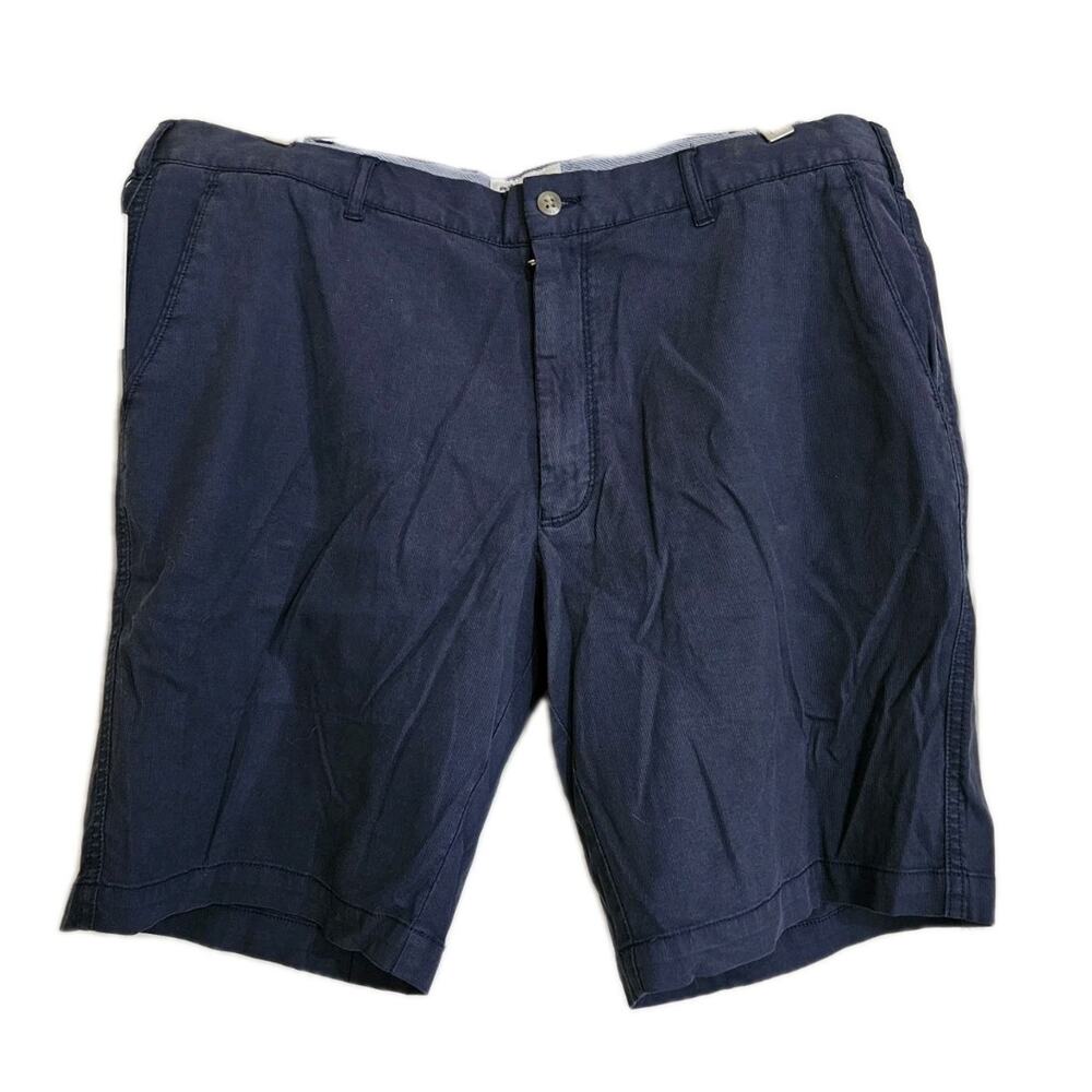 Peter Millar Crown Men's Bedford Cotton Blend Shorts Navy Blue Size 36 NWT